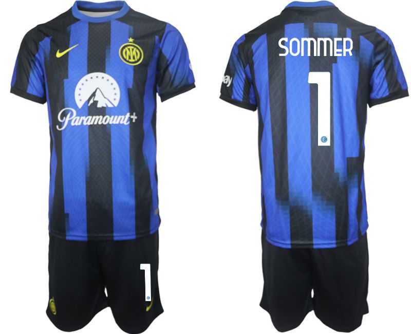 Men 2023-2024 Club Inter Milan home blue #1 Soccer Jersey->->Soccer Club Jersey